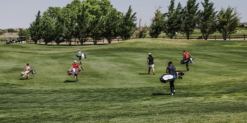 groupes de golfeurs 